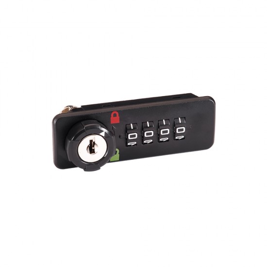 4 digit combination lock wood left