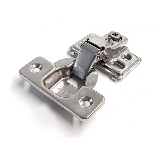 Short Arm Hinges with 4 hole mounting plate - SS